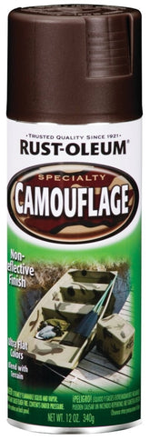 Specialty 1918830 Camouflage Spray Paint, Ultra Flat, Earth Brown, 12 oz, Can